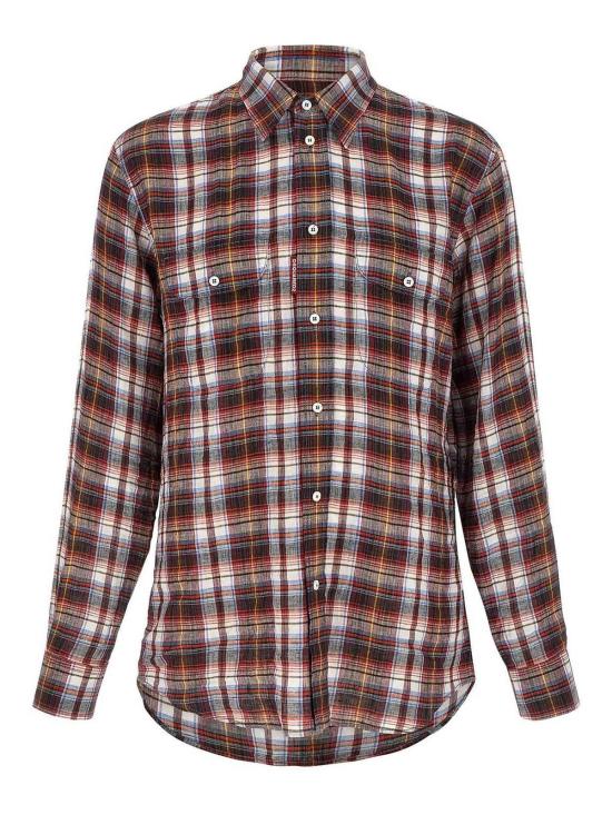 26SS 디스퀘어드2 긴팔 셔츠 S74DM1006D35423002F Red