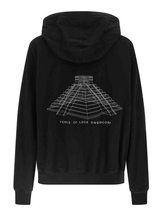 26SS 릭 오웬스 후드 티셔츠 RR01F2281BAEP160911 Black - RICK OWENS