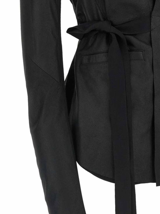  릭 오웬스 가죽 자켓 RP01F6749LBF09 Black - RICK OWENS