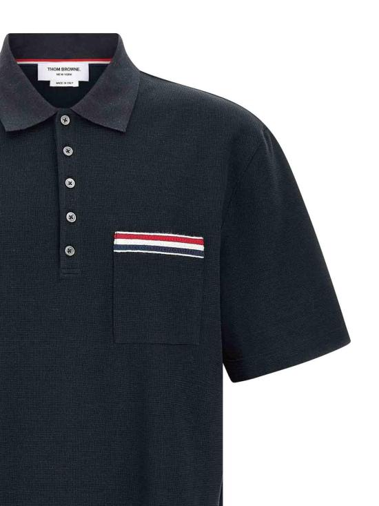 26SS 톰브라운 폴로 티셔츠 MJP244EJ0251415 Blue - THOM BROWNE