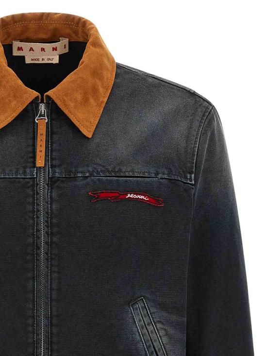 26SS 마르니 데님 자켓 JUMU0205GXUSCY6300N99 Grey - MARNI