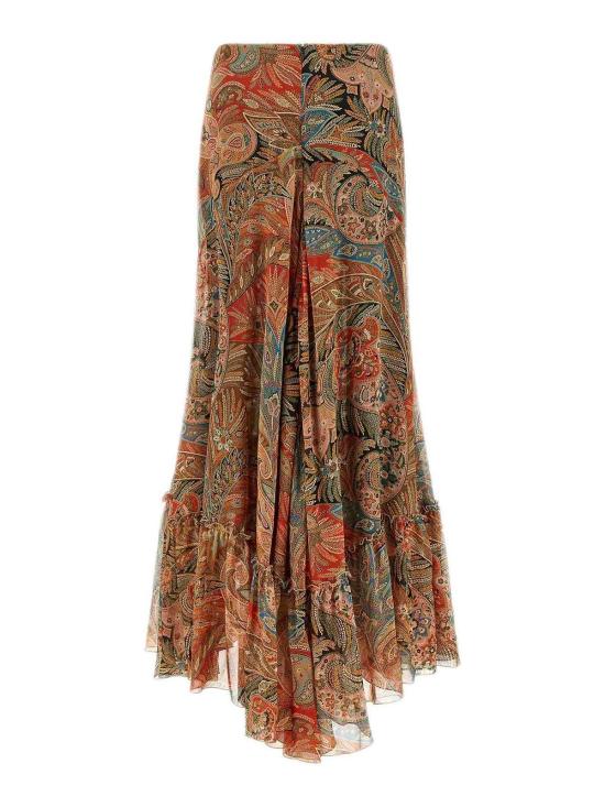 26SS 에트로 롱 스커트 WRFA020499SA1R9X0860 Orange - ETRO