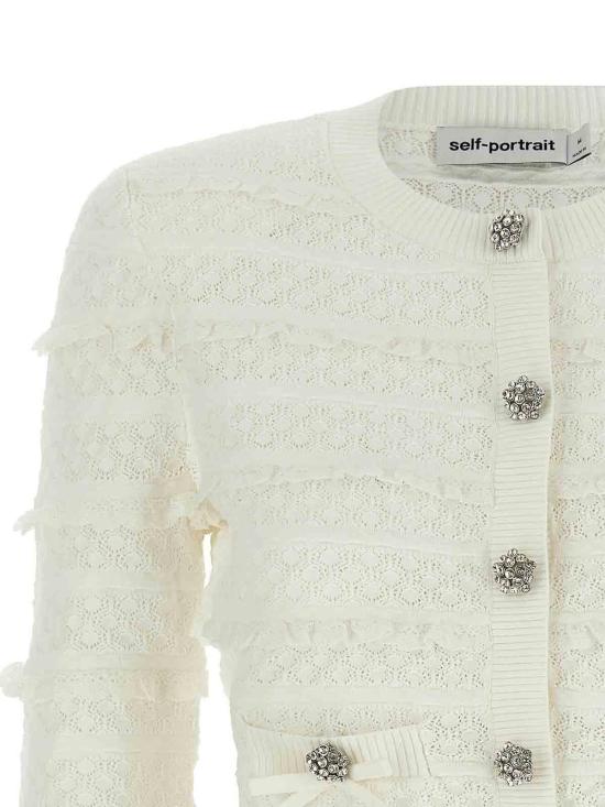 26SS 셀프 포트레이트 가디건 SS26063CWHITE White - SELF PORTRAIT