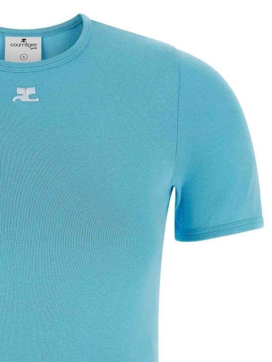 26SS 쿠레쥬 반팔 티셔츠 125JTS017JS02037027 Light Blue - COURREGES