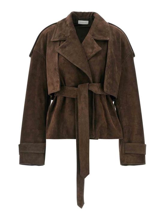 26SS 아르마리움 트렌치 코트 ARMTMJ024LE10026CHOCOLATE Brown