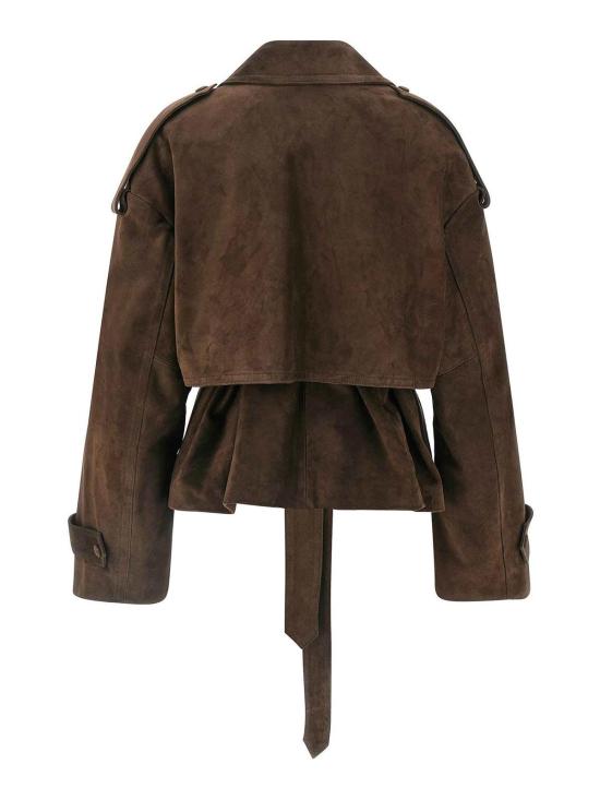 26SS 아르마리움 트렌치 코트 ARMTMJ024LE10026CHOCOLATE Brown - ARMARIUM