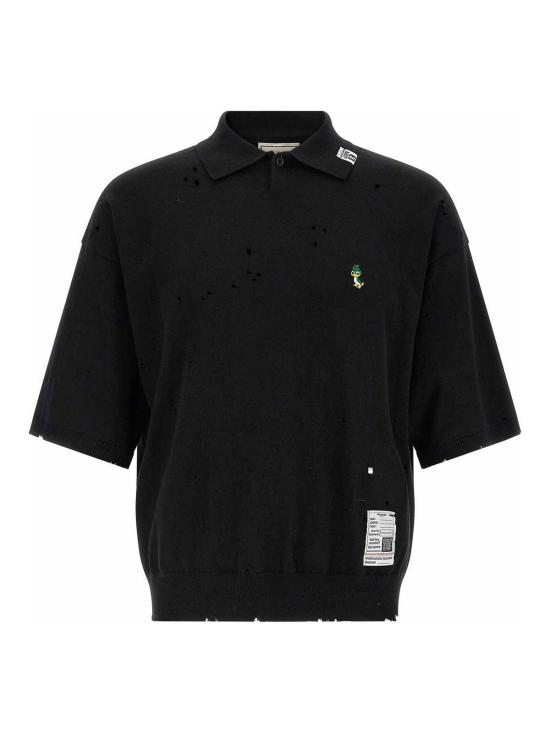 26SS 메종 미하라 야스히로 폴로 티셔츠 J16SW713BLACK Black