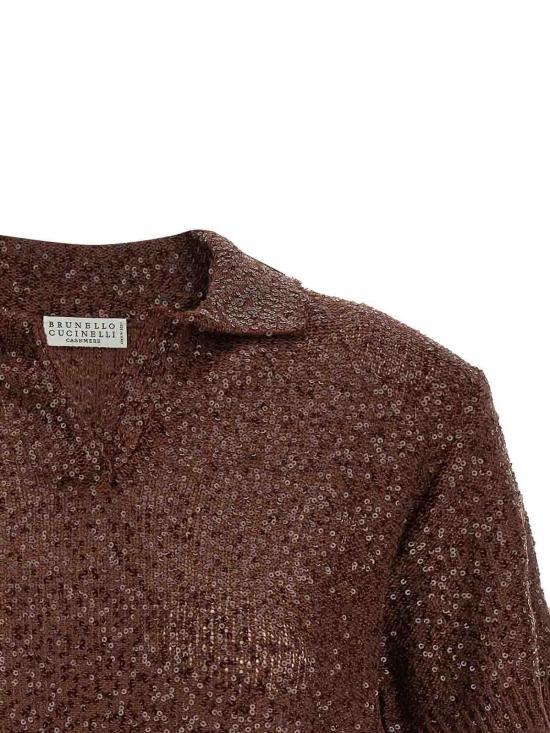 26SS 브루넬로 쿠치넬리 폴로 티셔츠 MDJ547605C9092 Brown - BRUNELLO CUCINELLI