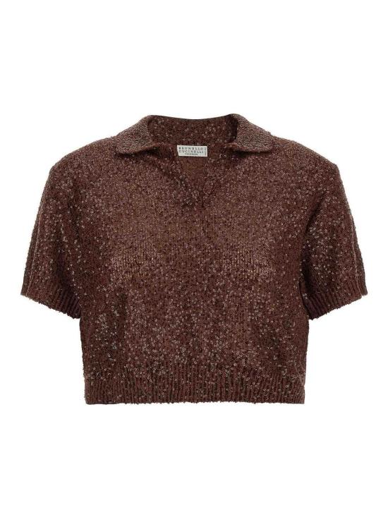 26SS 브루넬로 쿠치넬리 폴로 티셔츠 MDJ547605C9092 Brown
