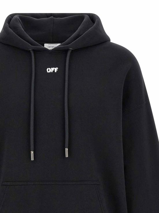 26SS 오프화이트 후드 티셔츠 OMBB085S26FLE00K0001 Black - OFF WHITE