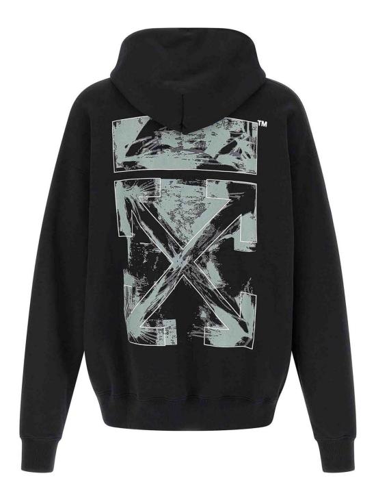 26SS 오프화이트 후드 티셔츠 OMBB085S26FLE00K0001 Black - OFF WHITE