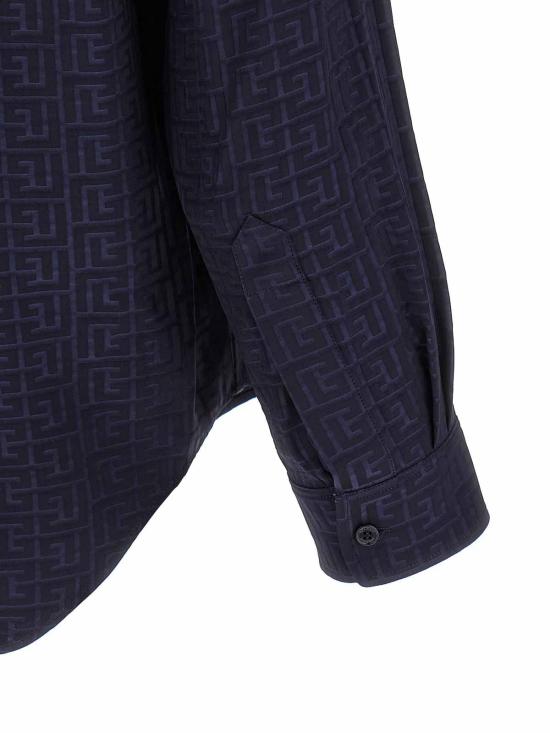 26SS 발망 긴팔 셔츠 GH1HS555VI746UB Blue - BALMAIN