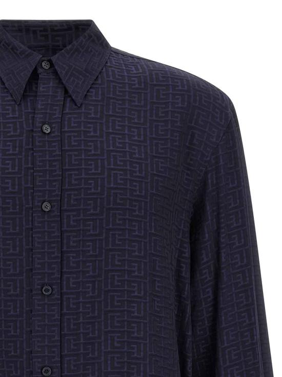 26SS 발망 긴팔 셔츠 GH1HS555VI746UB Blue - BALMAIN