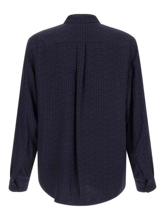26SS 발망 긴팔 셔츠 GH1HS555VI746UB Blue - BALMAIN