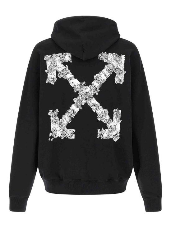 26SS 오프화이트 후드 티셔츠 OMBB085S26FLE00H0001 Black - OFF WHITE