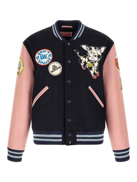 26SS 겐조 배지스 엠브로이더드 바시티 자켓 FG55BL1839ON76