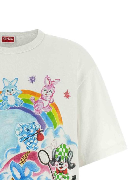 26SS 겐조 Cartoon 젠더리스 치셔츠 FG55TS2134SK02 White - KENZO