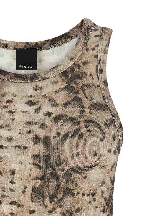 26SS 핑코 민소매 티셔츠 106919A3DPCZ9 Beige - PINKO