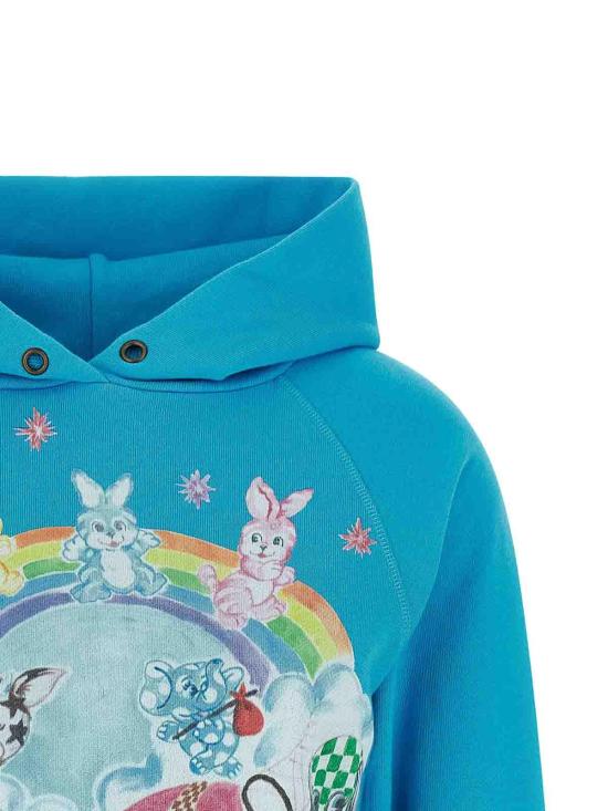 26SS 겐조 후드 티셔츠 FG52HO2004MQ68 Light Blue - KENZO