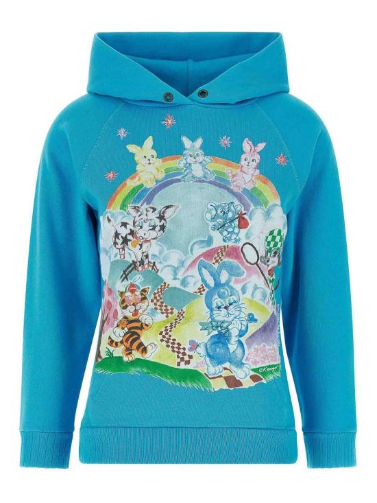 26SS 겐조 후드 티셔츠 FG52HO2004MQ68 Light Blue