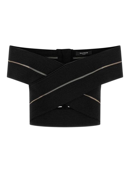 26SS 발망 민소매 티셔츠 GF0AB580KJ750PA Black