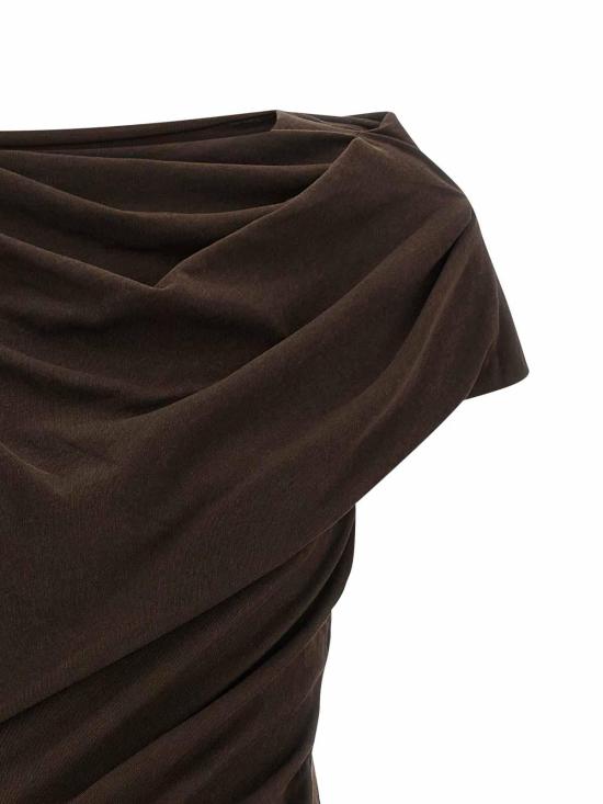 26SS 엔타이어 스튜디오 숏 원피스 ESSS26DR039086292 Brown - ENTIRE STUDIOS