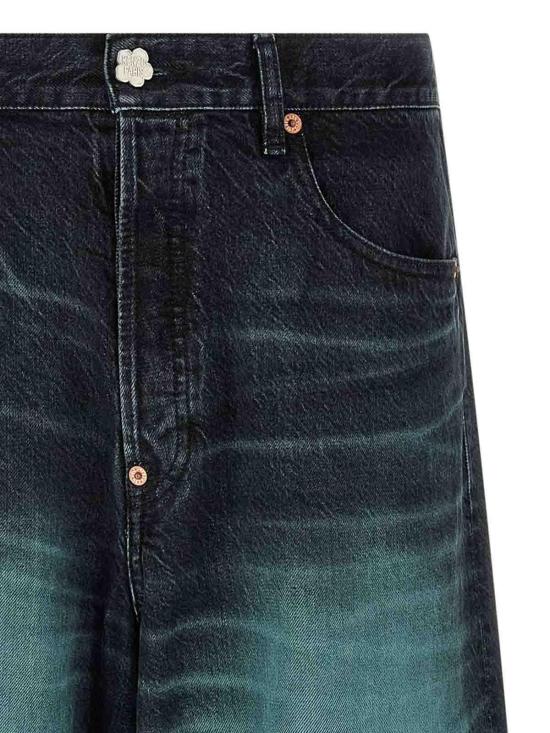 26SS 겐조 턴업 와이드 핏 진 FG55DP4246K762 Blue - KENZO