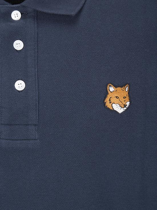 26SS 메종키츠네 폭스 헤드 레귤러 폴로 티셔츠 PM00209KP0002 0413 CLASSIC NAVY - MAISON KITSUNE