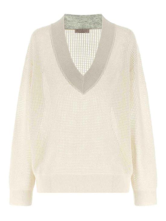 26SS 브루넬로 쿠치넬리 스웨터 M12205102CO312 White