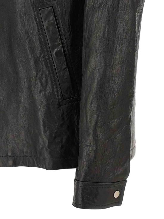 26SS 릭 오웬스 가죽 자켓 RU01F2764LBE09 Black - RICK OWENS