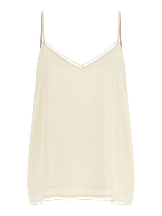 26SS 파비아나 필리피 크레프 드 신 란제리 탑 TPD276F281M1520145 Beige
