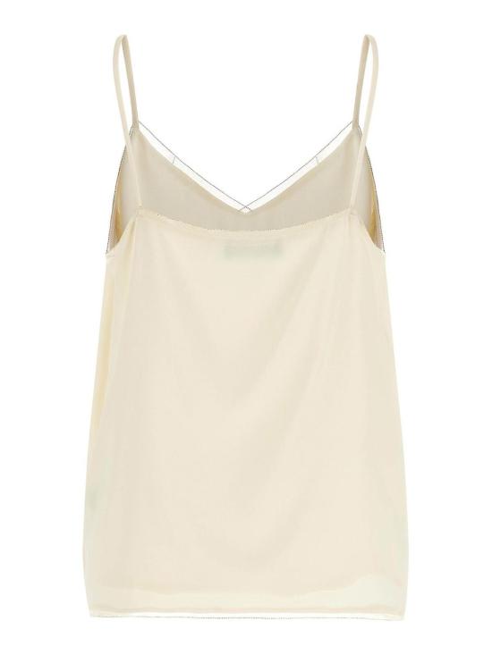 26SS 파비아나 필리피 크레프 드 신 란제리 탑 TPD276F281M1520145 Beige - FABIANA FILIPPI