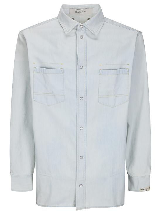 26SS 골든구스 긴팔 셔츠 GMP02519P002359 50491 LIGHT BLUE