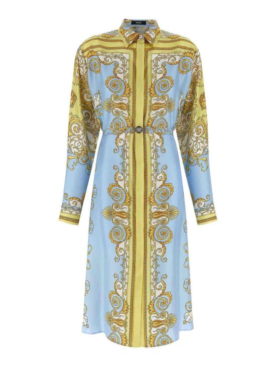 26SS 베르사체 미디 원피스 10186221A171655Y580 Light Blue