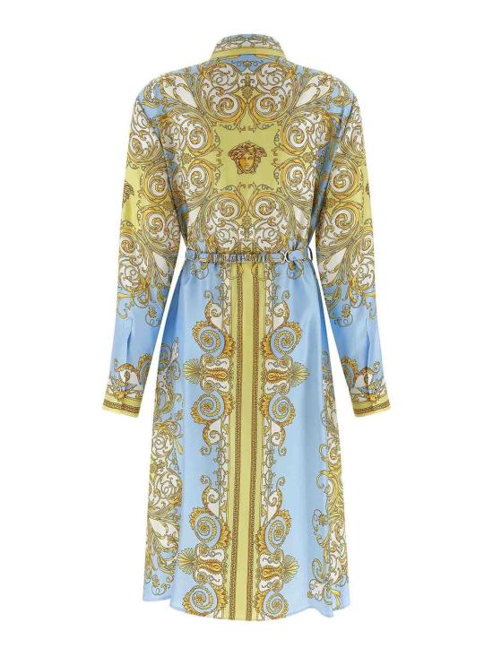 26SS 베르사체 미디 원피스 10186221A171655Y580 Light Blue - VERSACE