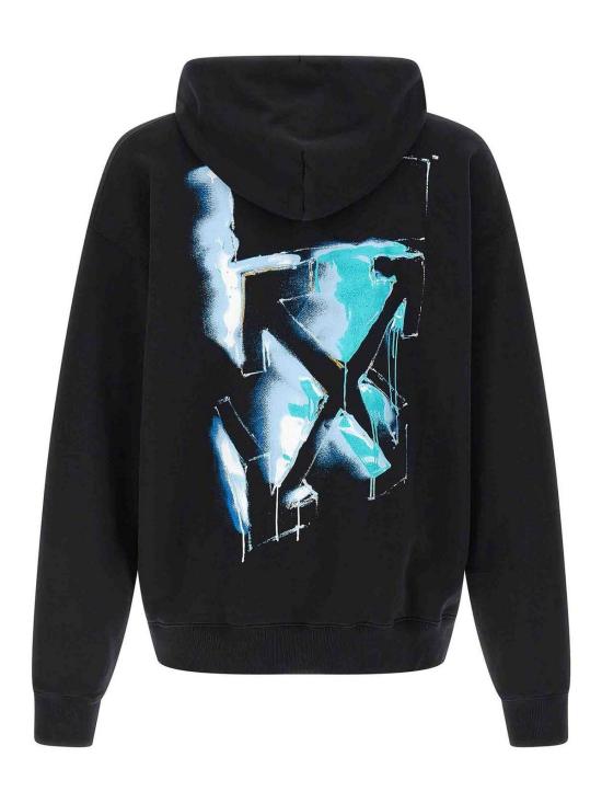 26SS 오프화이트 후드 티셔츠 OMBB085S26FLE00G0001 Black - OFF WHITE