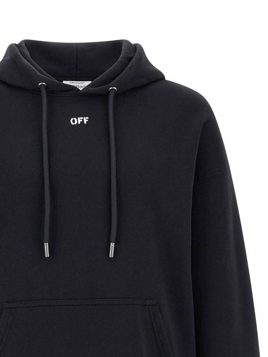 26SS 오프화이트 후드 티셔츠 OMBB085S26FLE00G0001 Black - OFF WHITE