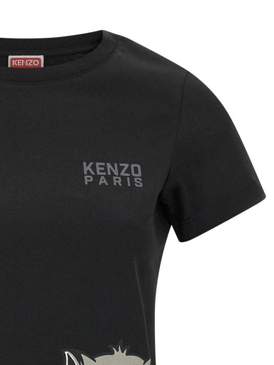 25FW 겐조 반팔 티셔츠 FF62TS2544SO99J Black - KENZO