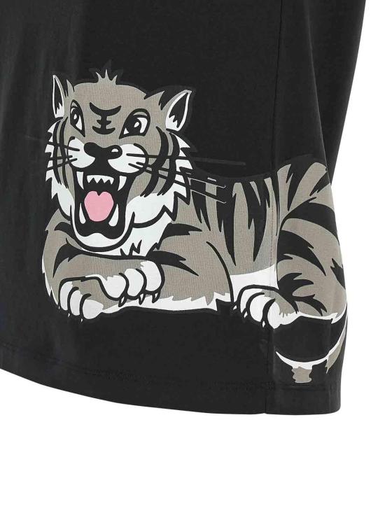 25FW 겐조 반팔 티셔츠 FF62TS2544SO99J Black - KENZO