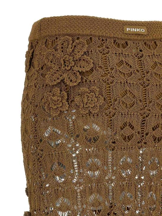 26SS 핑코 롱 스커트 106861A3B8L25 Brown - PINKO