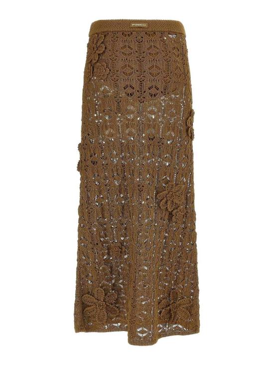 26SS 핑코 롱 스커트 106861A3B8L25 Brown - PINKO
