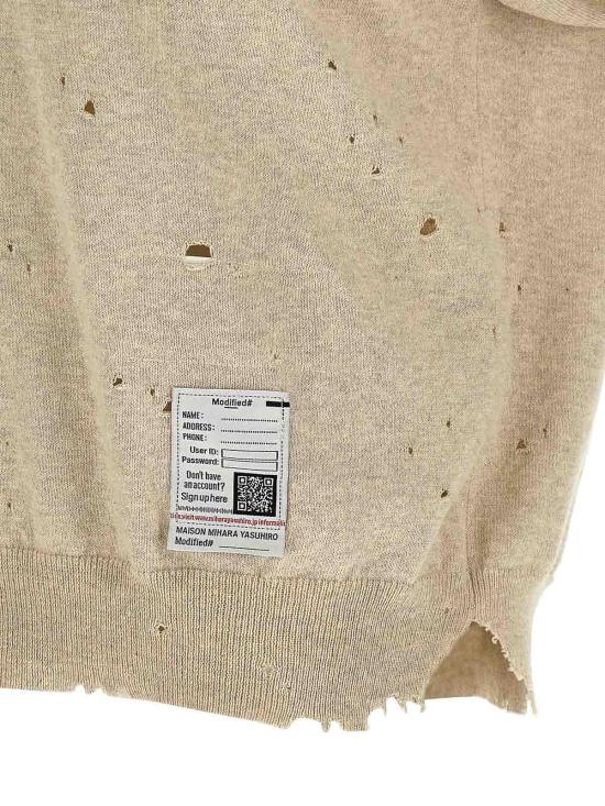 26SS 메종 미하라 야스히로 폴로 티셔츠 J16SW713WHITE Beige - MAISON MIHARA YASUHIRO