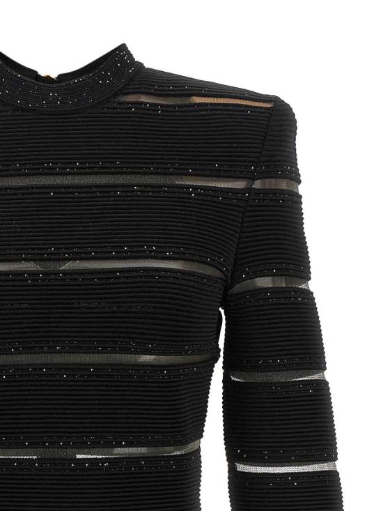 26SS 발망 숏 원피스 GF0R8955KJ84EAD Black - BALMAIN