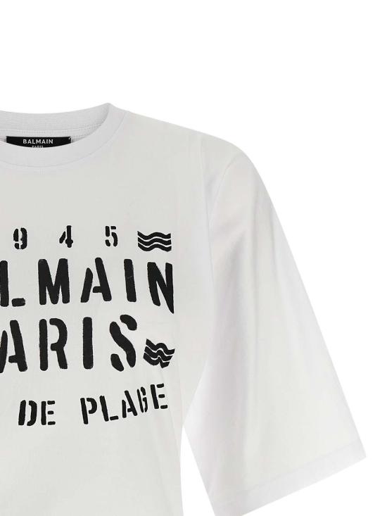 26SS 발망 반팔 티셔츠 GF0EH035BD55GAB White - BALMAIN