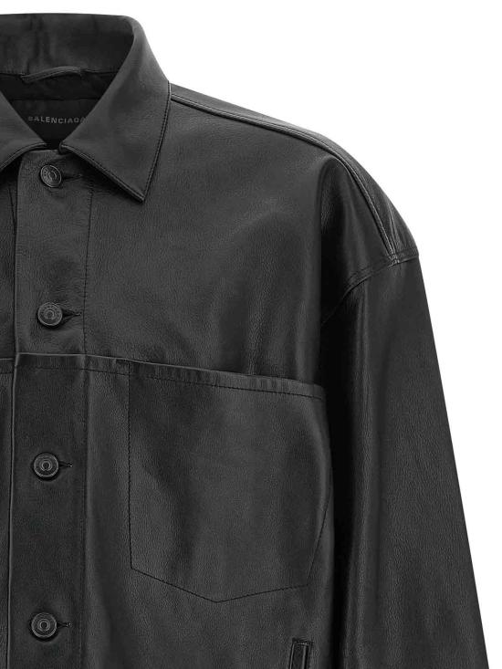 26SS 발렌시아가 긴팔 셔츠 856343TMS031000 Black - BALENCIAGA