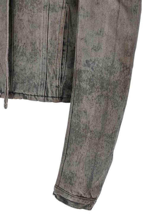 26SS 디젤 드-불마르-Fsi 코튼 헴프 새틴 데님 재킷 A2349309P2402 Grey - DIESEL