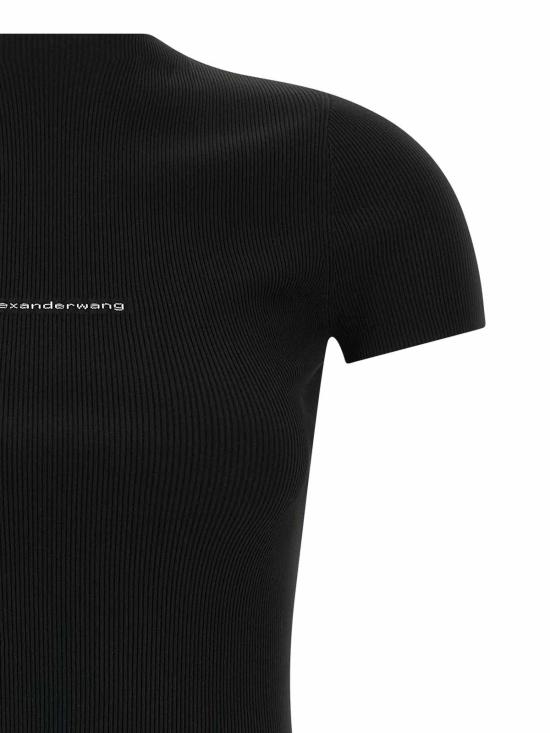 26SS 알렉산더 왕 니트 로고 미니 드레스 1KC2266079001 Black - ALEXANDER WANG