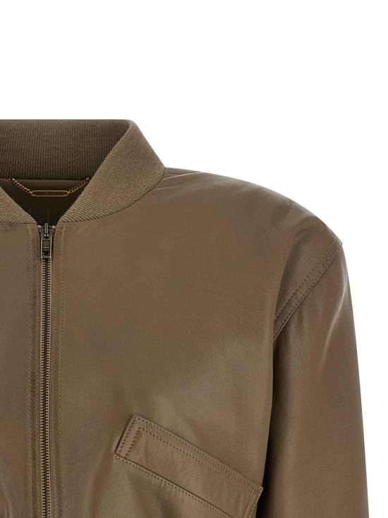 26SS 끌로에 봄버 자켓 CH26SCV8220023T Brown - CHLOE