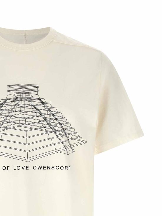 26SS 릭 오웬스 반팔 티셔츠 RR01F2232JAEP161109 White - RICK OWENS