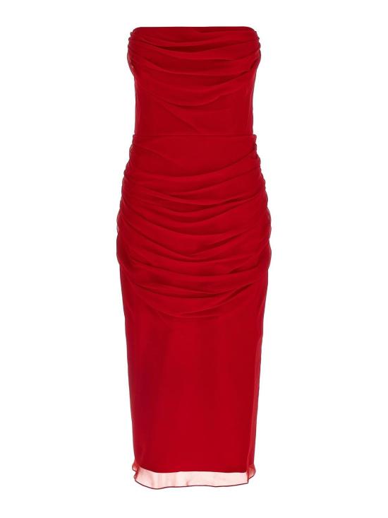 26SS 캐롤리나 헤레라 미디 원피스 R2611N550SCH015 Red